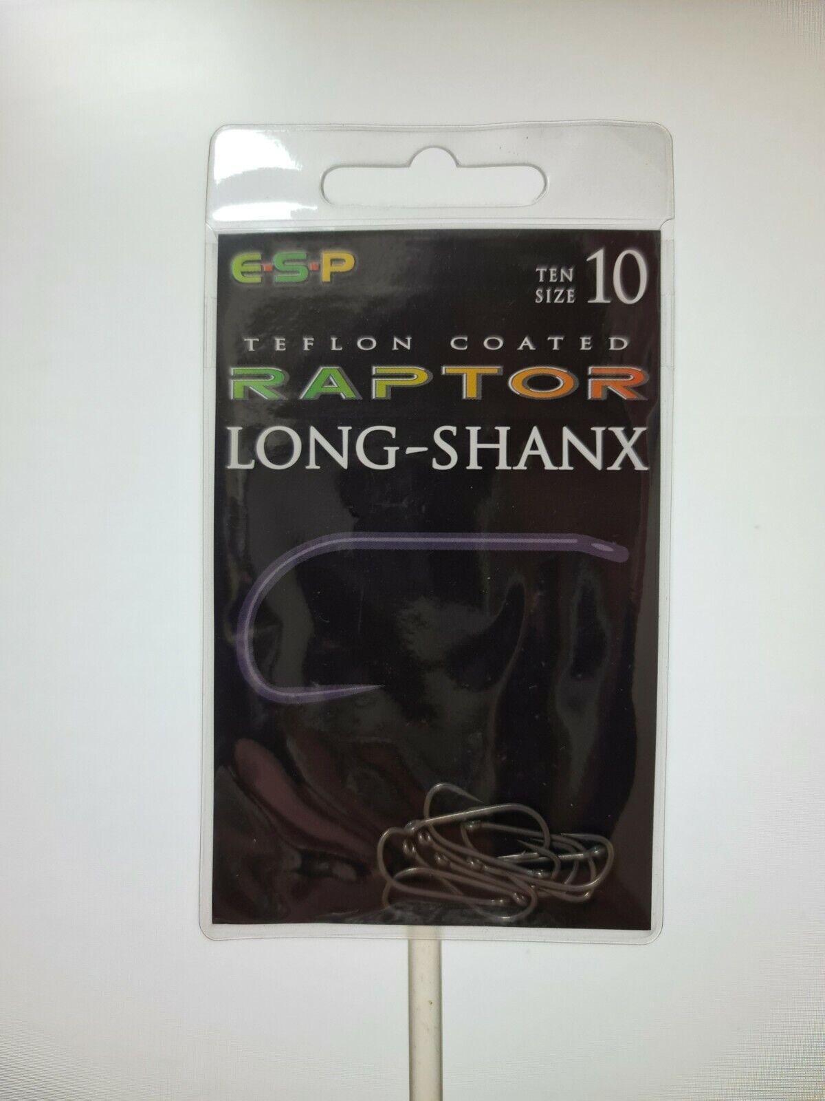 E-S-P Long-Shanx Raptor Hooks / Size 10 / Micro Barbed / Teflon