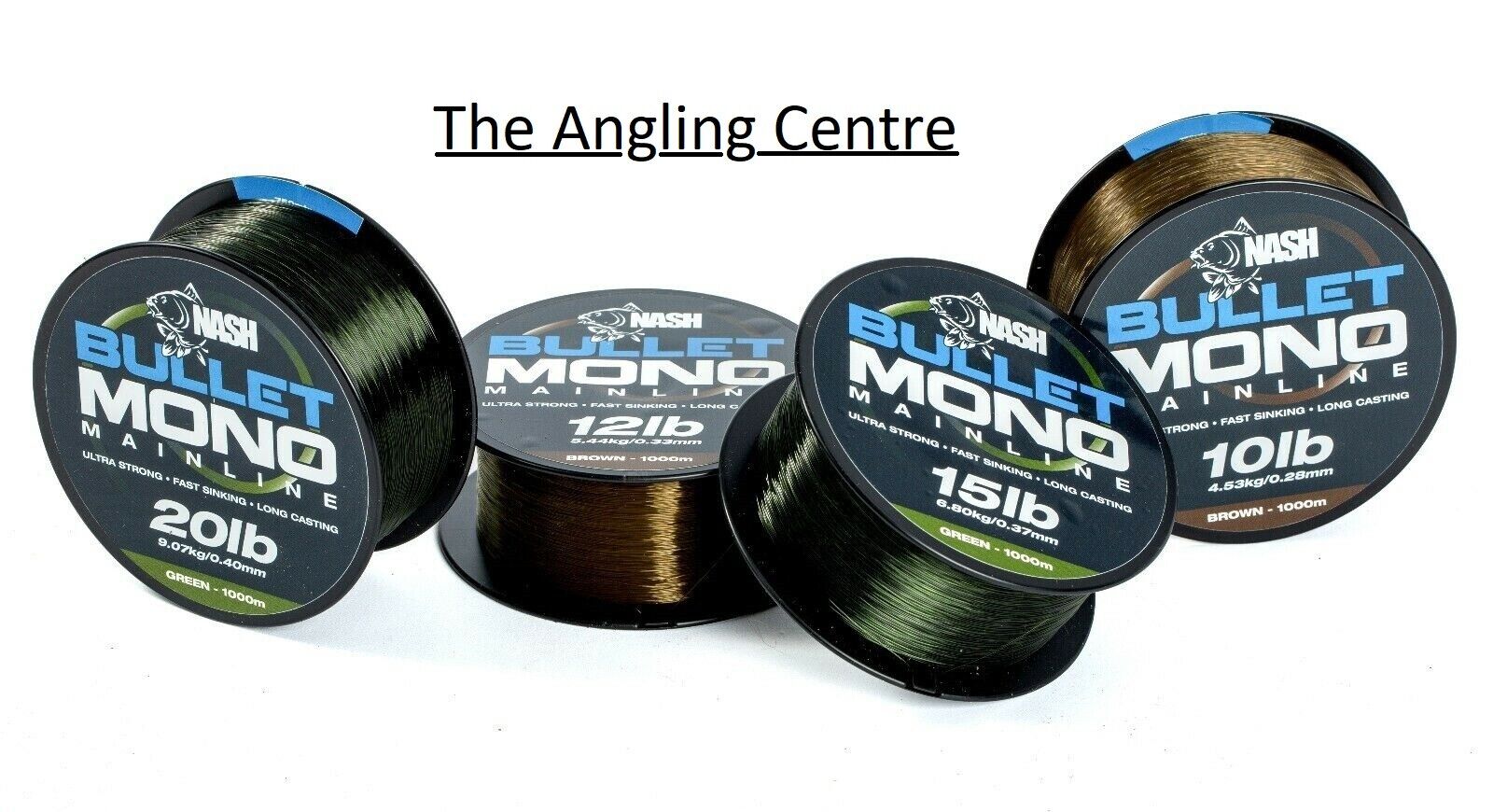 Nash Bullet Mono Line GREEN 20lb 1000m - The Angling Centre Ltd
